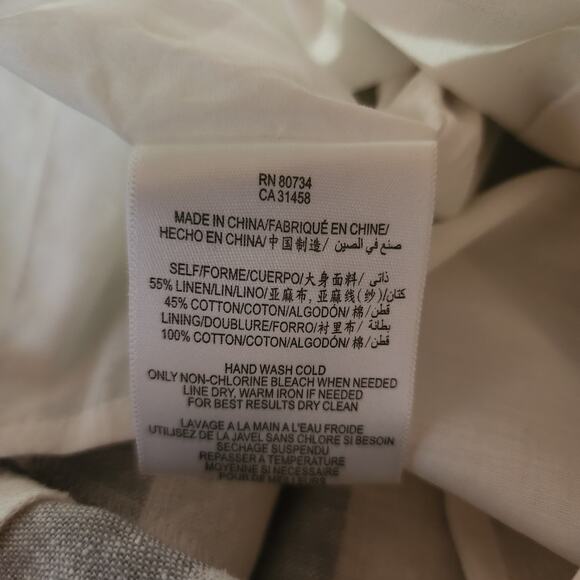 BCBG Ruched Front Pockets White Gray Strapless Dress Size 2 - Picture 4 of 4